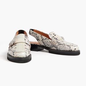 GANNI SNAKESKIN SLINGBACK LOAFERS SIZE 38